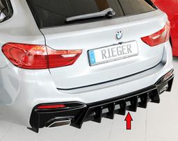 Rieger diffusor blanksvart BMW 5-series G30 (G5L)/BMW 5-series G31 (G5K) 2016–2020 med dragkrok - 3