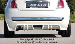 Rieger bakskjørtforlengelse carbon-look Fiat 500 (312) 2007–2016