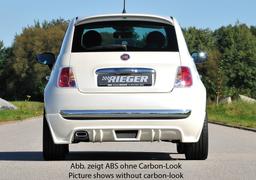 Rieger bakskjørtforlengelse carbon-look Fiat 500 (312) 2007–2016 - 2