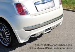 Rieger bakskjørtforlengelse carbon-look Fiat 500 (312) 2007–2016 - 3