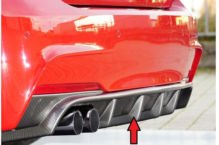Rieger diffusor carbon-look BMW 3-series F30 (3L)/BMW 3-series F31 (3K/3K-N1) 2012–>