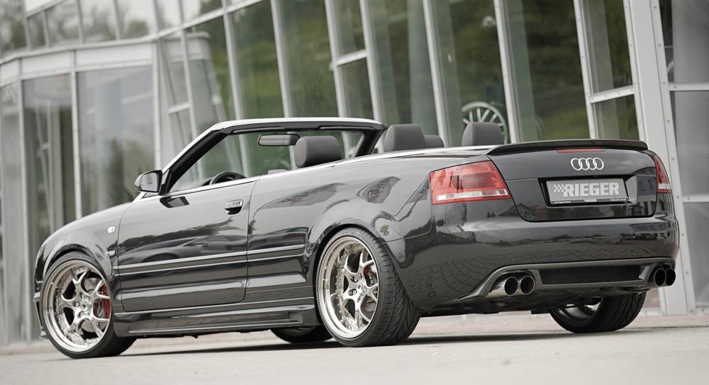 Rieger sidokjol höger carbon-look Audi A4 (8H) 2002–>