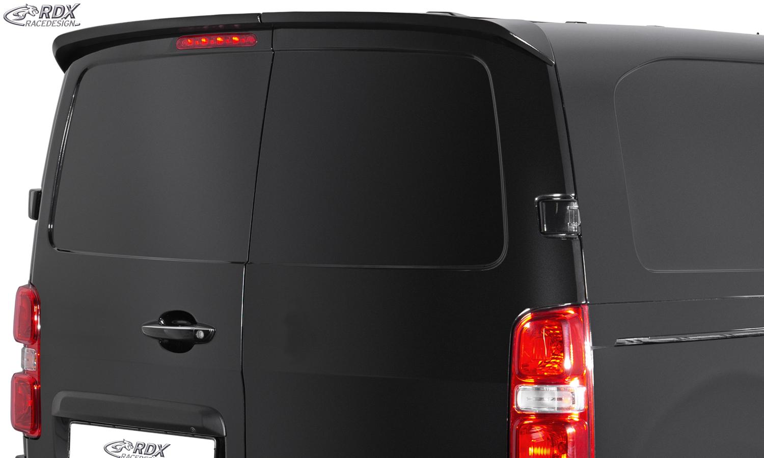 RDX takspoiler Citroën Jumpy / Dispatch & SpaceTourer, Fiat Scudo & Ulyssee, Opel/Vauxhall Zafira & Vivaro, Peugeot Expert & Traveller, Toyota Proace & Proace Verso (V) med bakdörrar