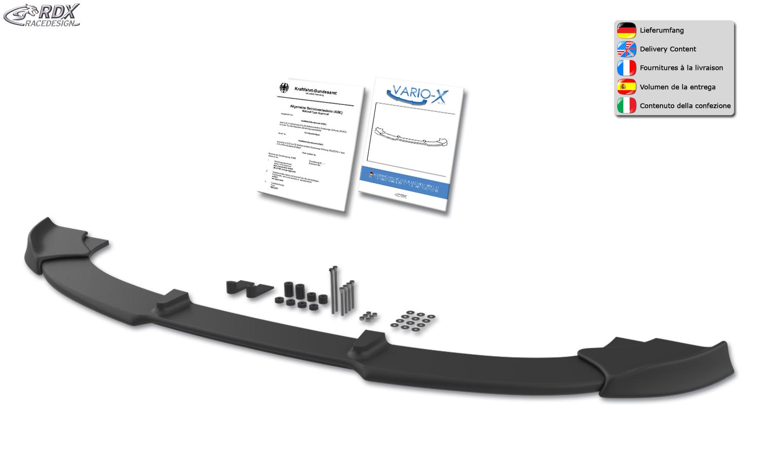 RDX frontspoiler VARIO-X BMW 3-series E90 / E91 09/2008–>
