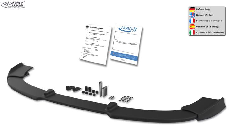 RDX frontspoiler VARIO-X BMW 5-series E60 / E61 2007–> (M-Technik frontstötfångare)