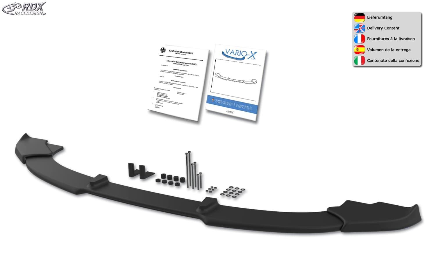 RDX frontspoiler VARIO-X BMW X6 M E71