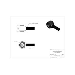Forged rod end with Giiro to bakre övre länkarm Clayton 1"-14 för Jeep Wrangler JL 2-dörrars 2018- m.fl. - 2