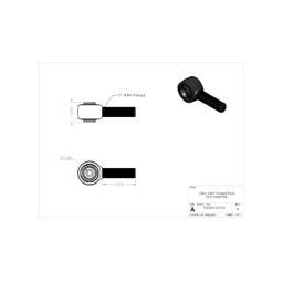 Forged rod end with Giiro to främre övre länkarm Clayton 1"-14 för Jeep Wrangler JL 2-dörrars 2018- m.fl. - 2