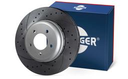 Bromsskivor bak - slitsade och borrade - För Hyundai Santamo - 2