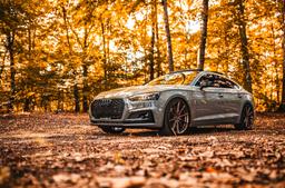 JR Wheels SL-02 Bronze alloy wheel mounted on car in an atmospheric setting