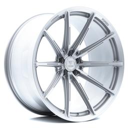 Vesser VSR2 Satin Blue-Purple Chameleon alloy wheel mounted on car in an atmospheric setting