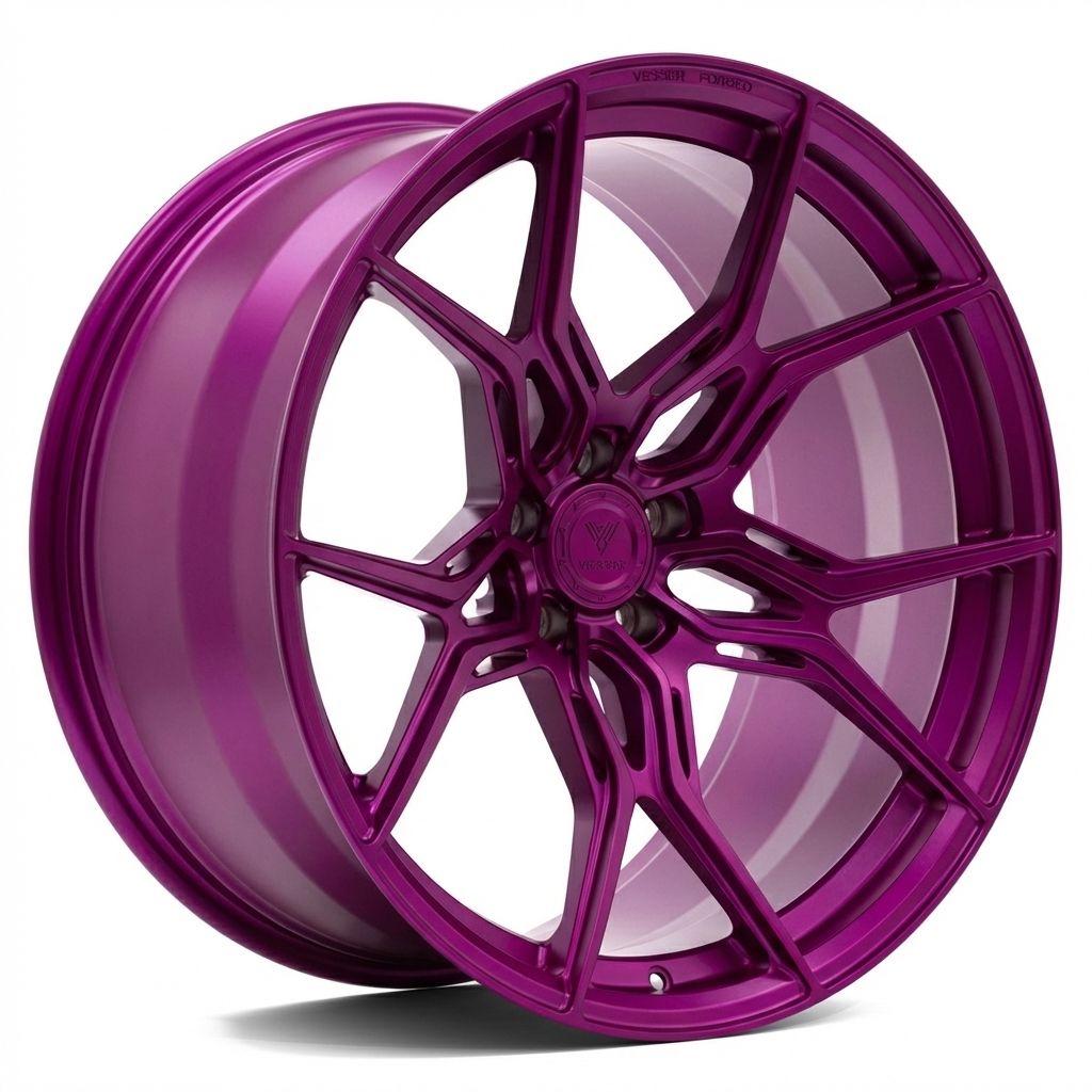 Vesser VSR3 alloy wheel in Satin Candy Violet, 20"