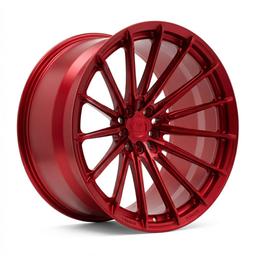 Vesser VSR4 aluminiumsfelg i Satin Candy Red, 21"