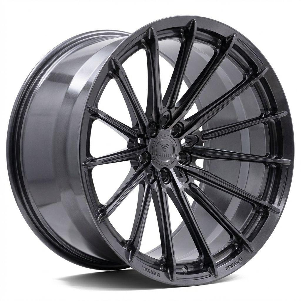 Vesser VSR4 alloy wheel in Gloss Graphite, 23"