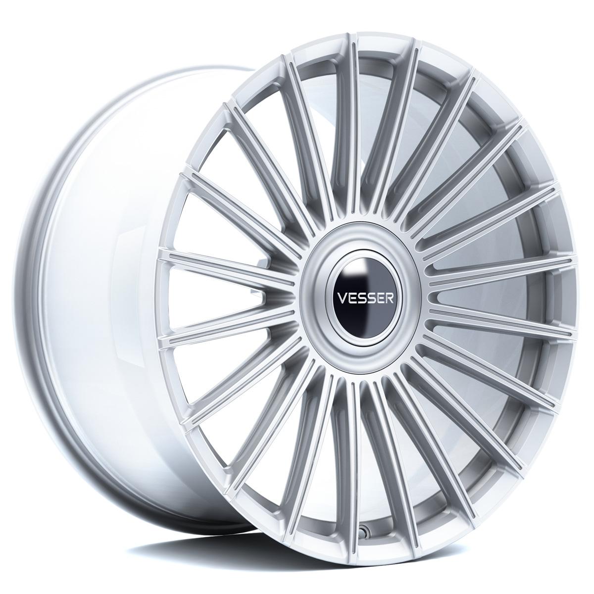 Vesser VSR5 aluminiumsfelg i Satin Silver, 21"