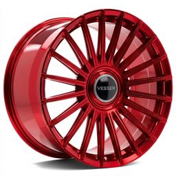 Vesser VSR5 aluminiumfälg i Gloss Candy Red, 21"