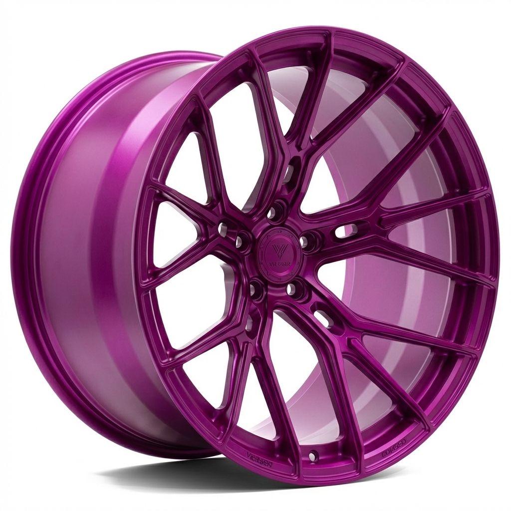Vesser VSR6 alloy wheel in Satin Candy Violet, 20"