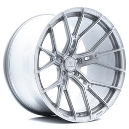 Vesser VSR6 Satin Candy Violet alloy wheel mounted on car in an atmospheric setting