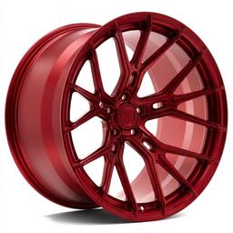 Vesser VSR6 alloy wheel in Satin Candy Red, 22"