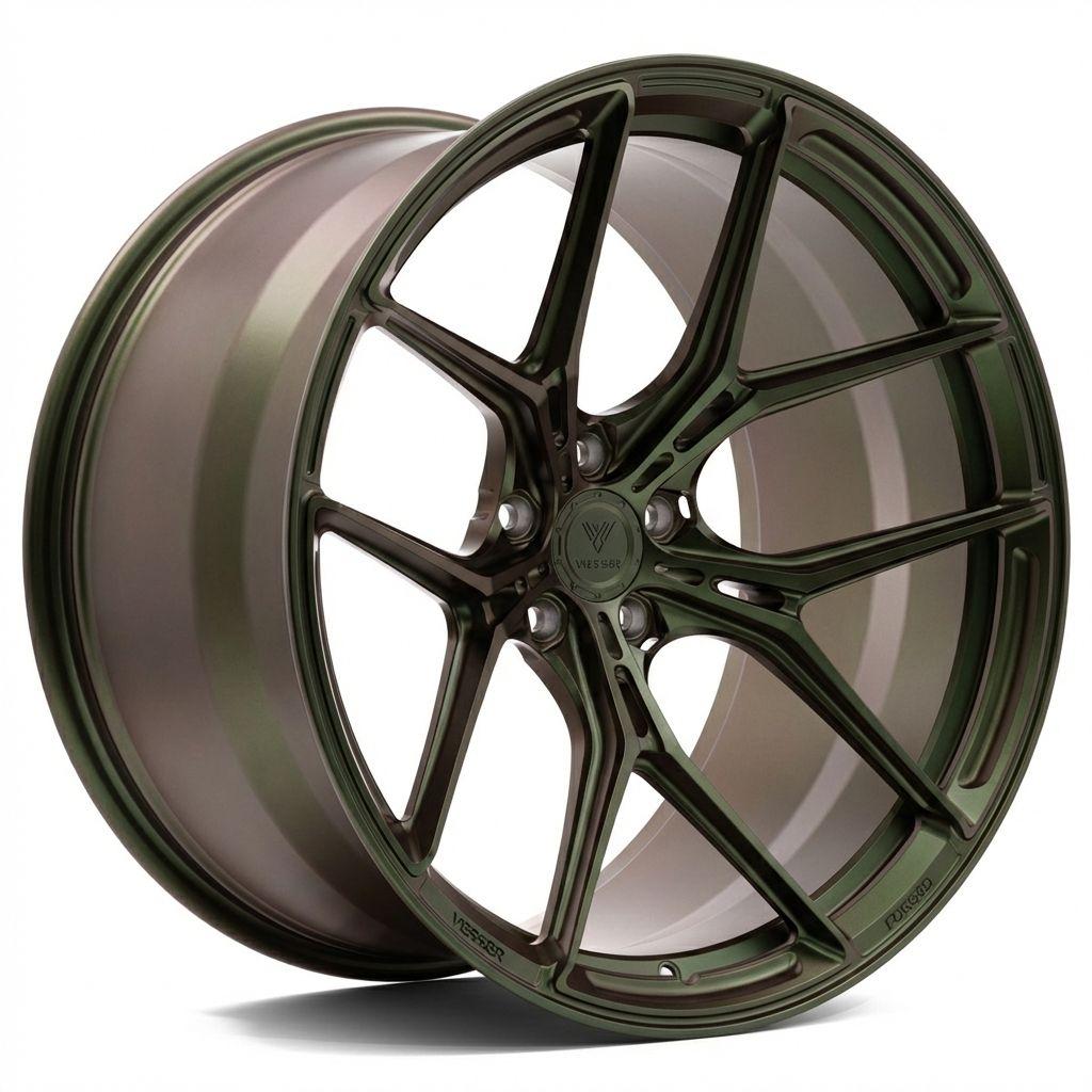 Vesser VSR7 alloy wheel in Satin Bronze-Green Chameleon, 21"
