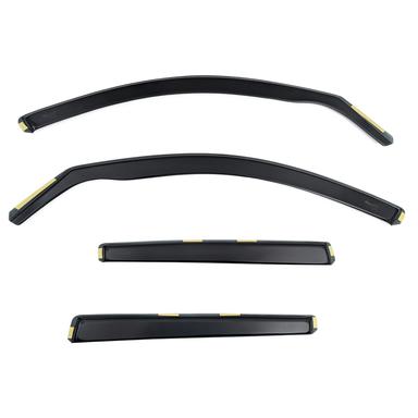 HEKO Tinted Wind Deflectors For Mercedes E-Class W213 Estate (2016-2023) - 4pc In-Channel Set, Matte Black